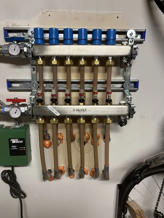 Plumber performing Gas Line Installation at a residential property in Somers